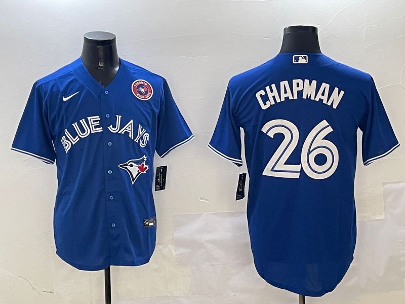 Men Toronto Blue Jays #26 Chapman Blue White Game 2025 Nike MLB Jersey style 4
